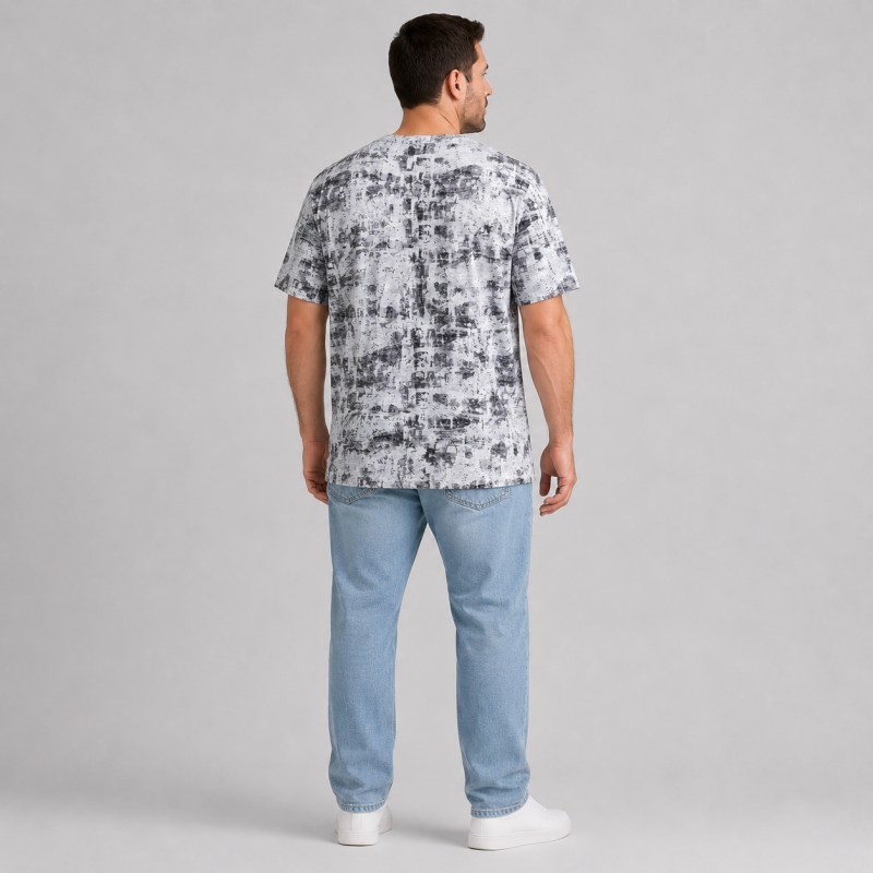 Футболка чоловіча Cracow марлевка 6XL-9XL - великі розміри, вільний крій, 6XL, Сірий