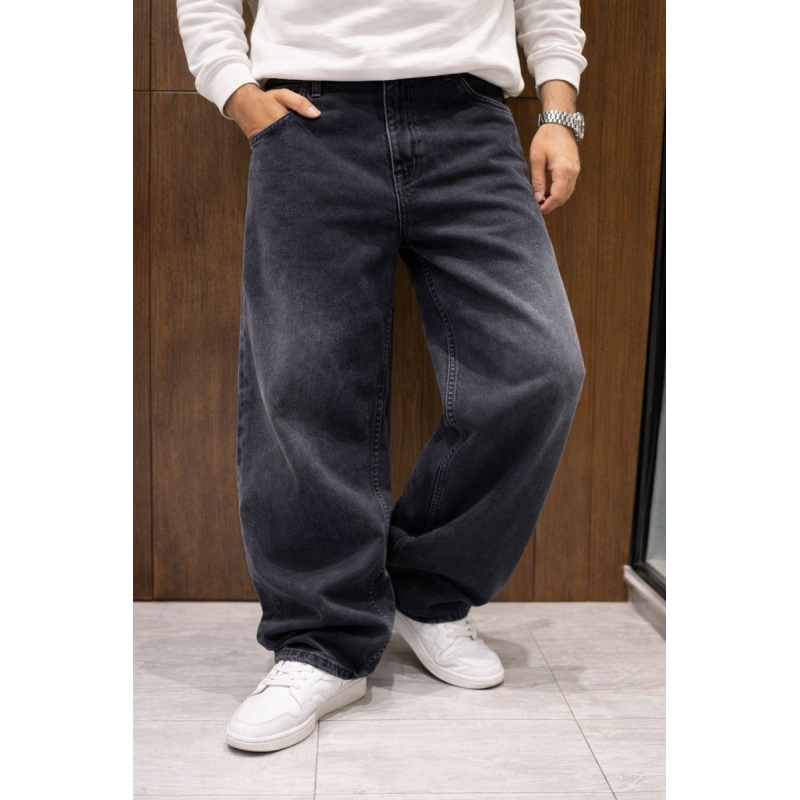 Чоловічі джинси baggy John Lucca широкі прямі streetwear оверсайз із щільного деніму 100% бавовна,28