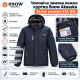 Термокуртка Snow мужская XXL-6XL зимняя мембранная Omni-Heat,6XL, Синий