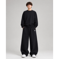 Штани спортивні KDBB для хлопчика підлітка baggy широкі 10-17 років,Чорний, 152