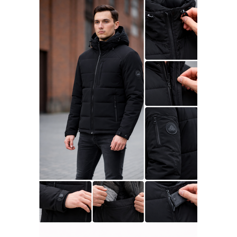 Куртка чоловіча Myst демісезон S-3XL арт.2621, Чорний, XXL