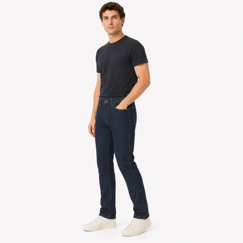 Джинсы мужские Wrangler Regular прямые 100% коттон,33  Темно-синий