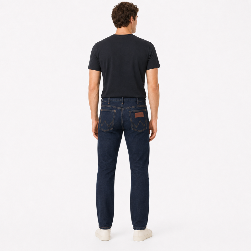 Джинсы мужские Wrangler Regular прямые 100% коттон,33  Темно-синий