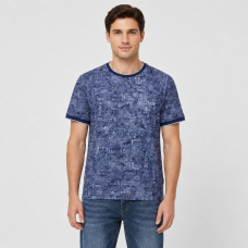 Футболка чоловіча Red-Down 2XL-5XL — великі розміри, 95% бавовна 5% еластан,XXXL,Синій