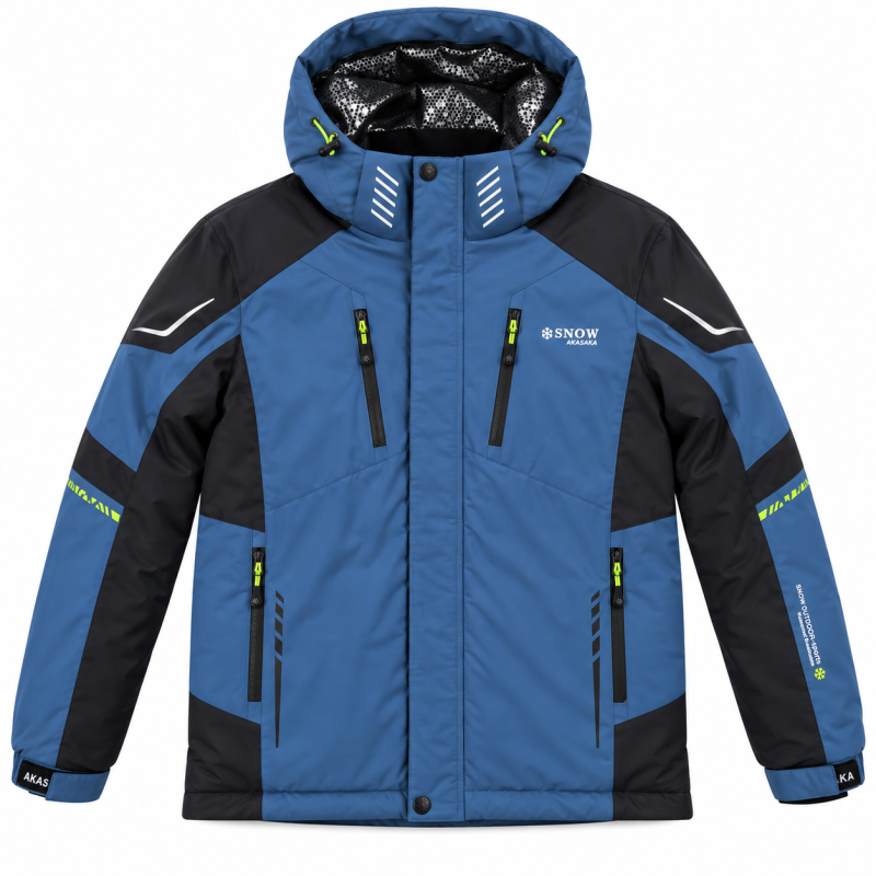 Термокуртка зимняя Snow мужская M-3XL мембранная Omni-Heat,XL, Синий