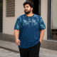 Футболка Red Down чоловіча 6XL-9XL бавовняна великого розміру, 8XL, Смарагдовий