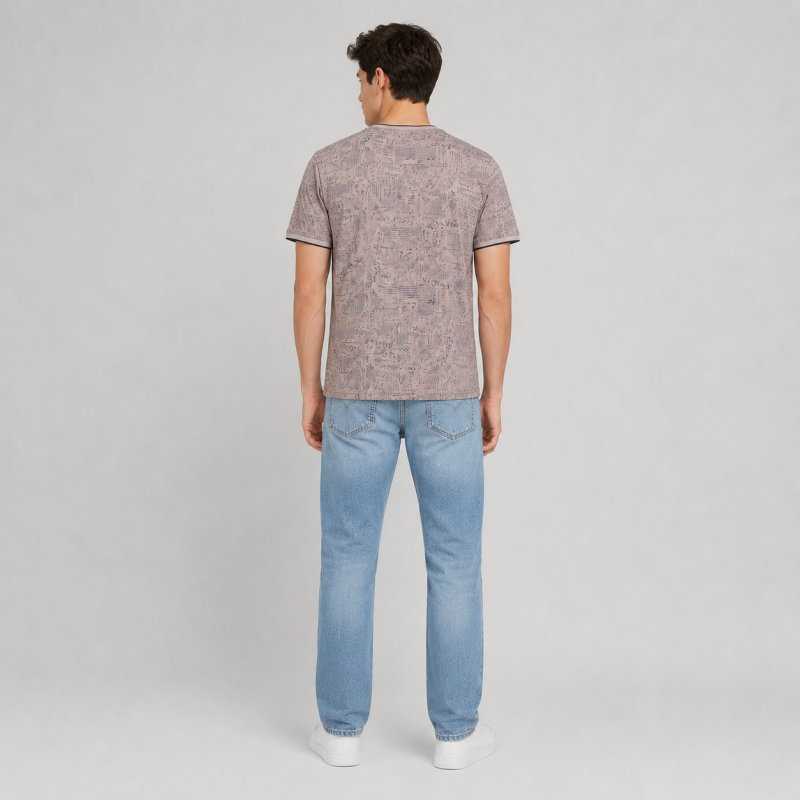 Футболка чоловіча Red-Down 2XL-5XL — великі розміри, 95% бавовна 5% еластан,XXL,Мокко