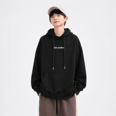 Худи JP для хлопчика 10-15 років оверсайз бавовняне з капюшоном, Чорний, 164