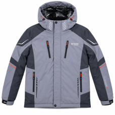 Термокуртка зимняя Snow мужская M-3XL мембранная Omni-Heat,XXXL, Серый