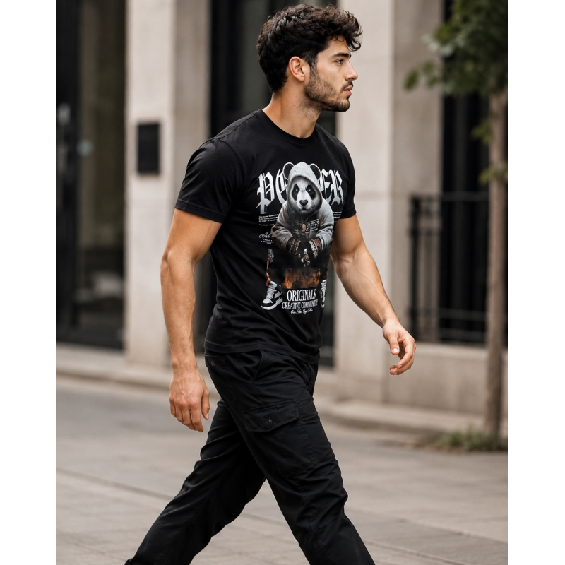 Футболка чоловіча Daniel Jones з принтом бавовна Туреччина M-XXL,M,Чорний