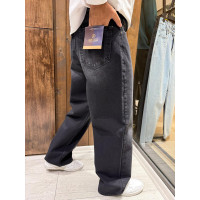 Чоловічі джинси baggy John Lucca широкі прямі streetwear оверсайз із щільного деніму 100% бавовна,32 Графіт