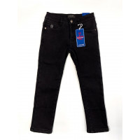 Джинсы черные теплые LIHONG на флисе для мальчика 6-11 лет арт.038, Чорний, 134