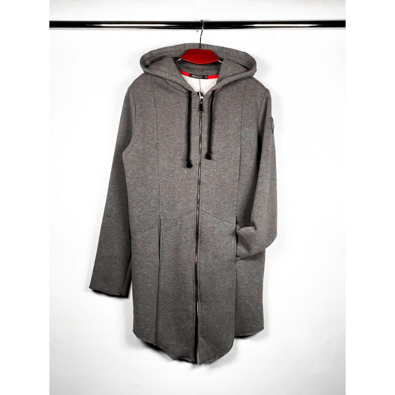 Кардиган мужской на молнии флис, XL, Серый