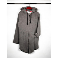 Кардиган мужской на молнии флис, S, Серый