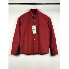 Подростковая рубашка Bold для мальчика 8–16 лет, хлопок с эластаном, Бордовий 158