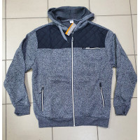 Батник Zip-худи Blue Jeans мужской теплый на молнии с флисом, размеры M–4XL,M, Серый