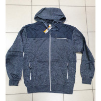 Батник Zip-худи Blue Jeans мужской теплый на молнии с флисом, размеры M–4XL,XXL, Темно-серый