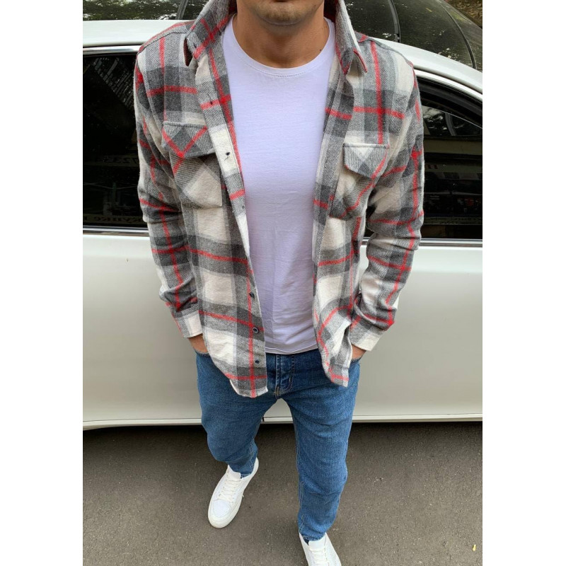 Рубашка теплая мужская VARETTI , XL, Темно-синий