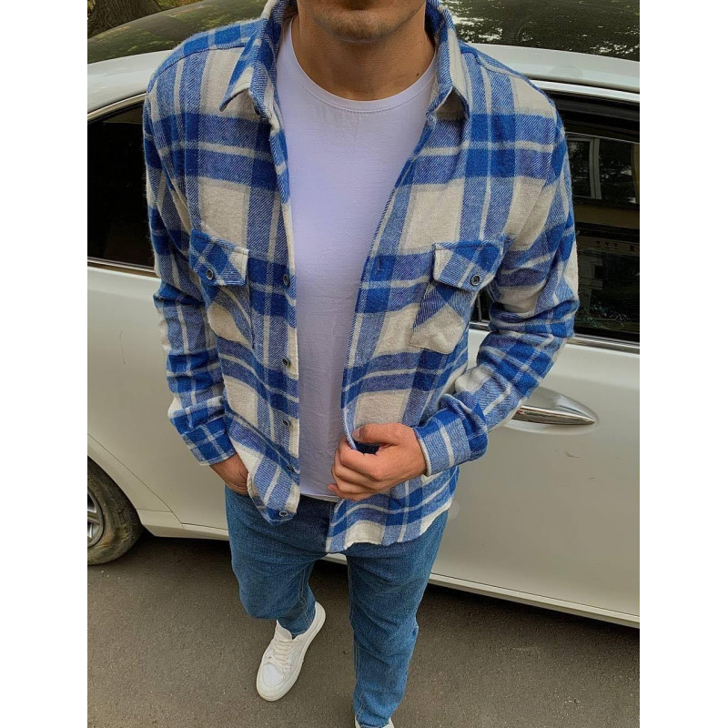 Рубашка теплая мужская VARETTI , XL, Серый