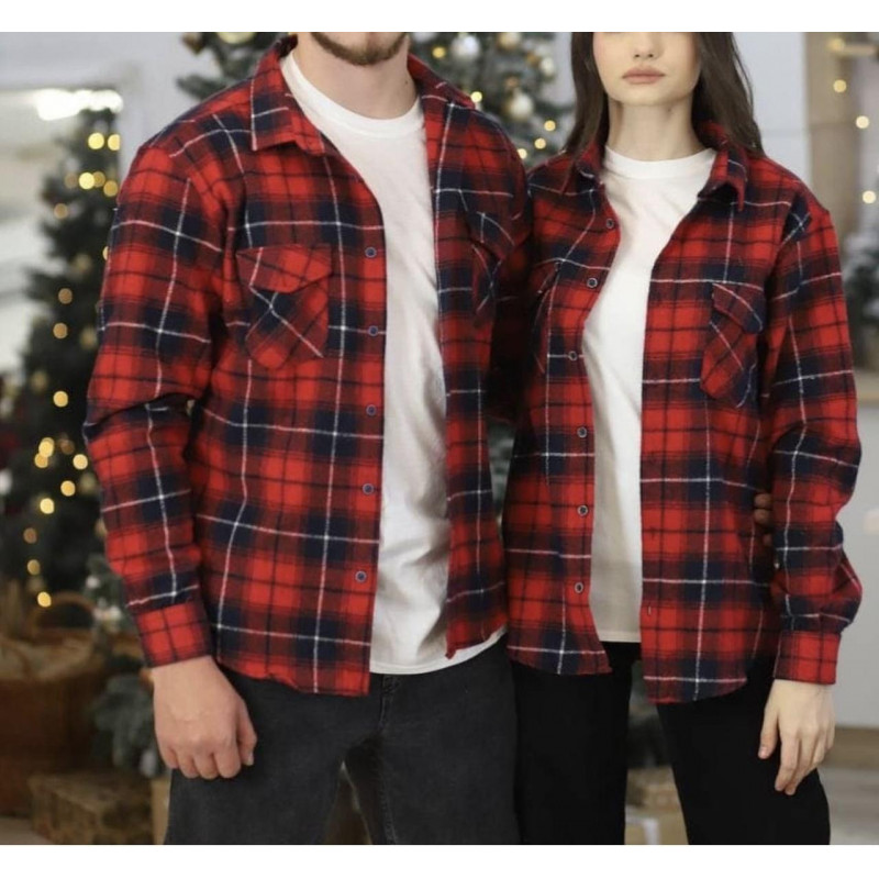 Рубашка теплая мужская VARETTI , XXXL, Красный