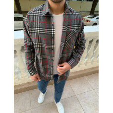 Рубашка теплая мужская VARETTI Оверсайз , M, Серый