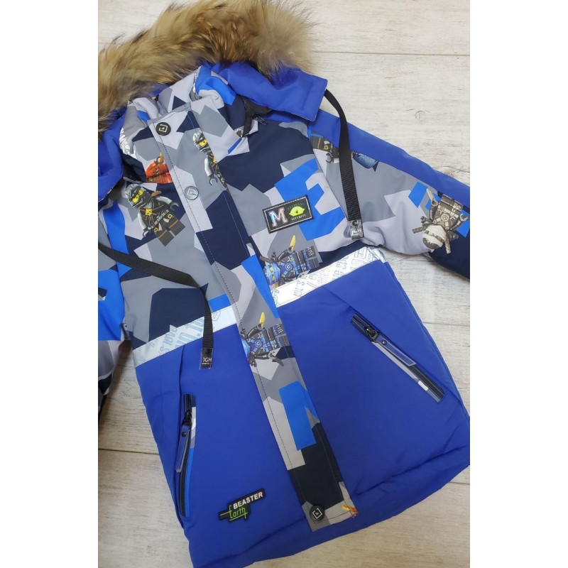 Куртка зимняя для мальчика 3-7 лет ZLNS  арт.1051, Цвет Желтый, Размер детской одежды (по росту) 98