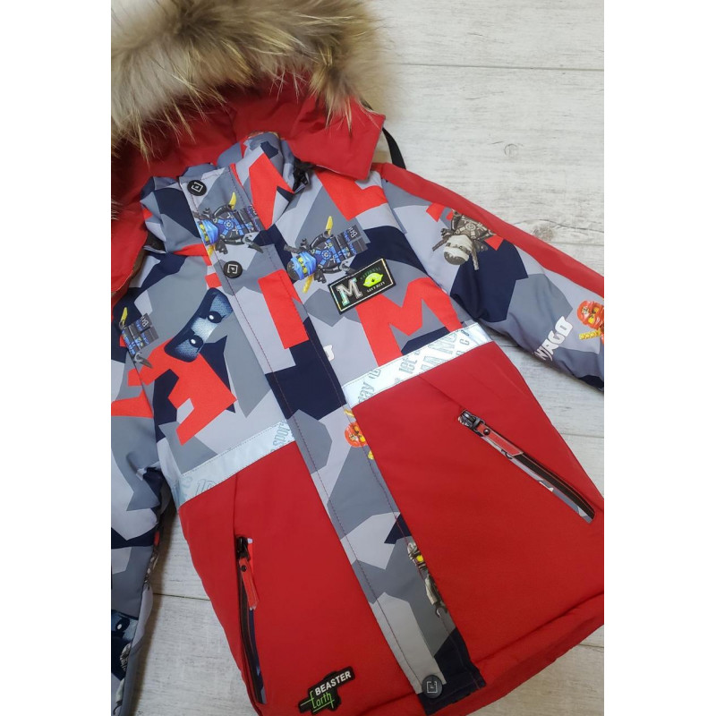 Куртка зимняя для мальчика 3-7 лет ZLNS  арт.1051, Цвет Желтый, Размер детской одежды (по росту) 98