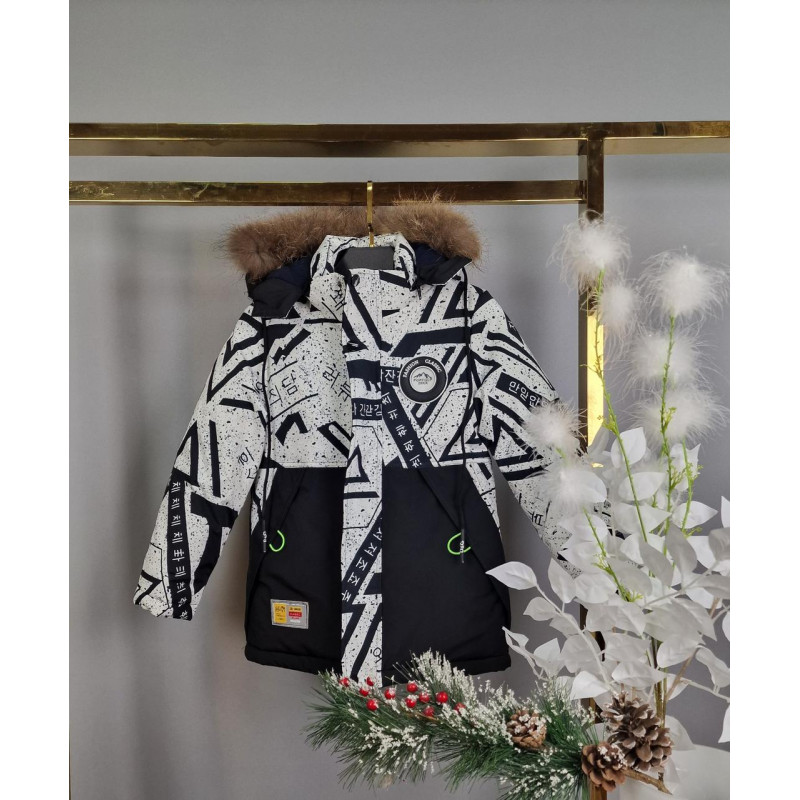 Куртка зимняя LIWUBO для мальчика 7-11 лет арт.1078, Зеленый, 122