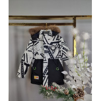 Куртка зимняя LIWUBO для мальчика 7-11 лет арт.1078, Белый, 140