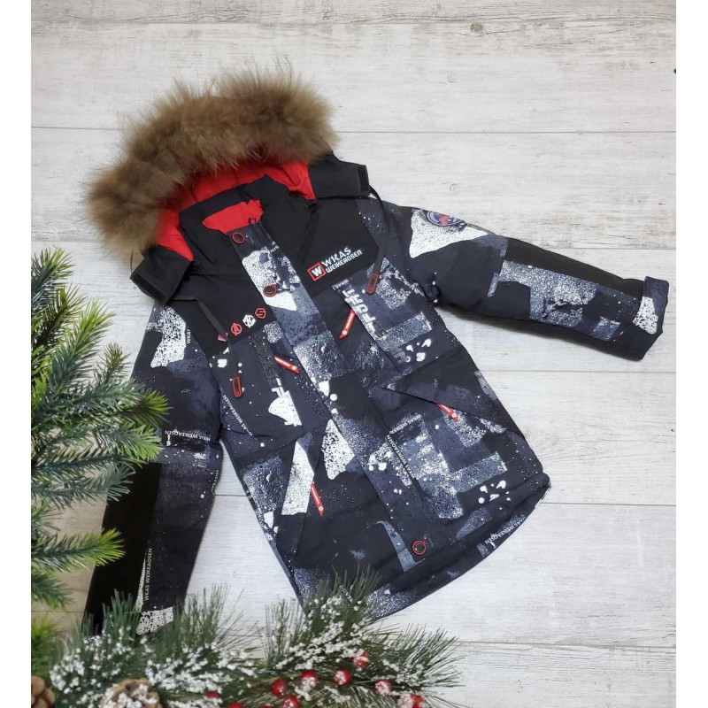 Куртка зимова для хлопчика 9-13 років WKAS арт.1121, Білий, 134