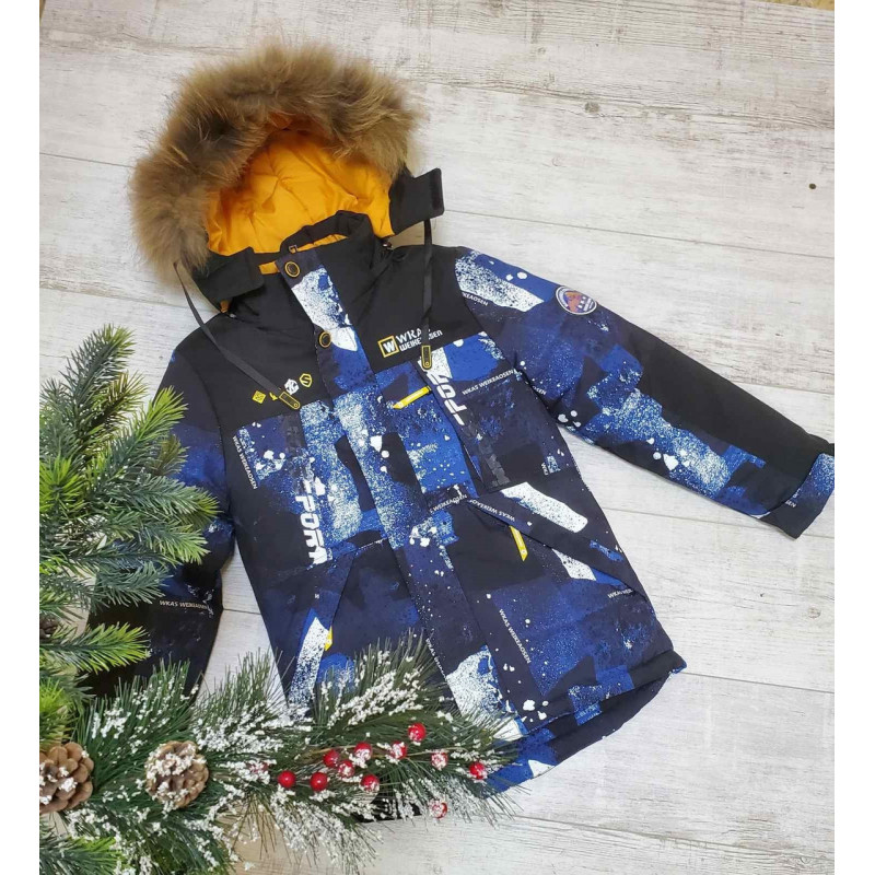 Куртка зимова для хлопчика 9-13 років WKAS арт.1121, Синій, 134