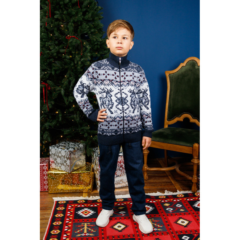 Кофта для підлітка 10-13 років FIVE теплий стійка , Блакитний, 152