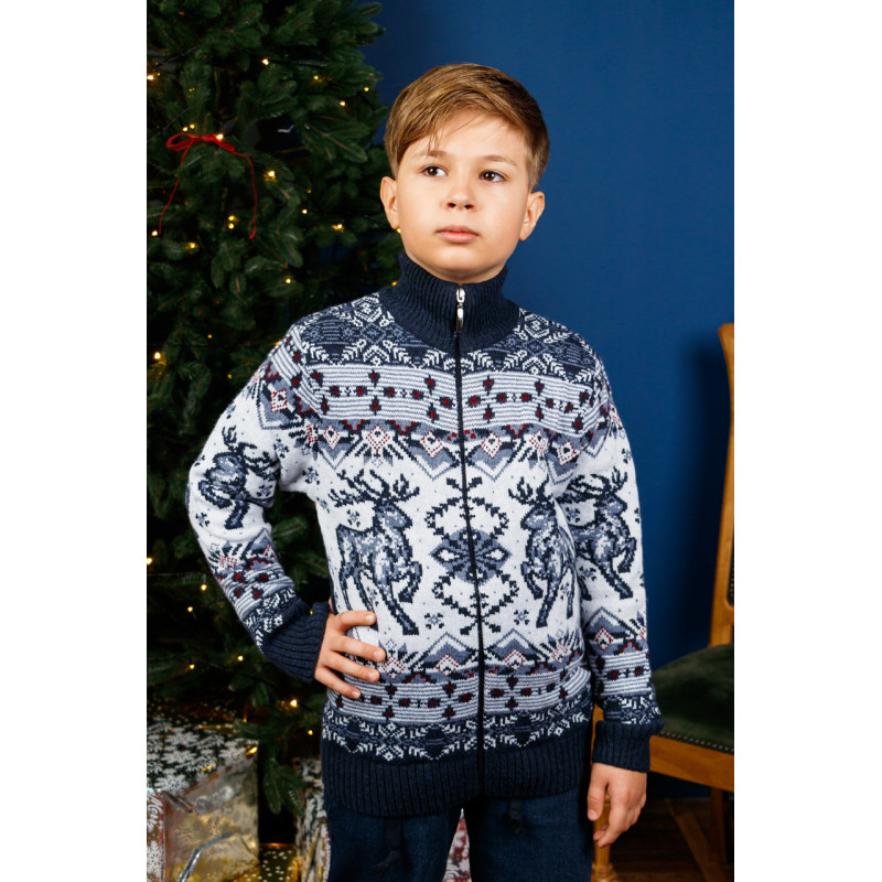 Кофта для підлітка 10-13 років FIVE теплий стійка , Блакитний, 152