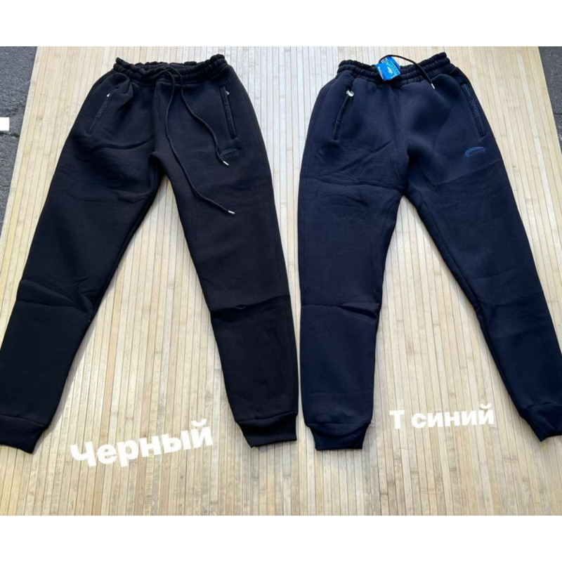 Брюки спортивные теплые CRAMP с манжетом мужские большого размера   3XL-5XL арт. 1135, Черный, 5XL