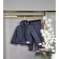 Костюм детский теплый Delfin Ka для мальчика 2-6 лет, 92, Цвет Серый