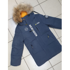 Куртка зимова для хлопчика 8-12 років WKAS арт.1160, Колір Графіт, Розмір одягу підліток (по зростанню) 140