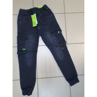 Джогери джинси карго для хлопчика SEAGUL 5-11 років арт.1199, Розмір дитячого одягу (по зростанню) 146, Колір Чорний