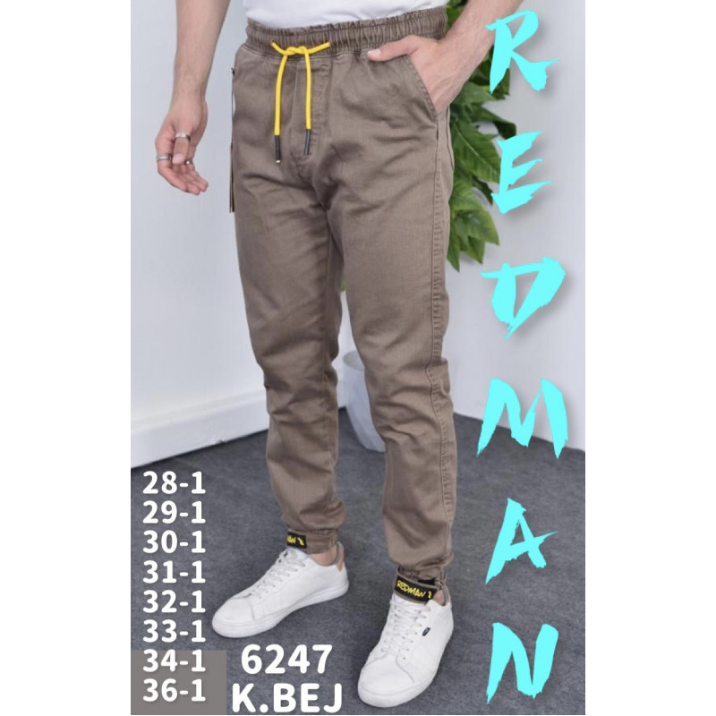 Джинсы джогеры REDMAN мужские 28-36 арт.1251, 36, Морская-волна