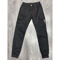 Джогеры джинсы Iteno карго мужские , 30  Черный