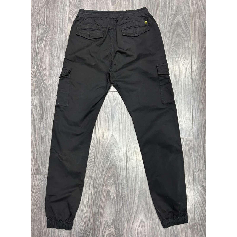 Джогеры джинсы Iteno карго мужские , 34  Черный