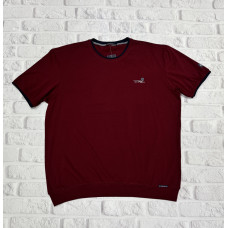 Футболка мужская большого размера Red Down , 8XL,Бордовый