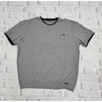 Футболка мужская большого размера Red Down , 6XL,Серый