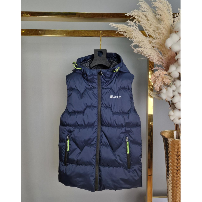 Жилет для мальчика 10-15 лет арт.1294, Цвет Темно-синий, Размер  одежды подросток (по росту) 146