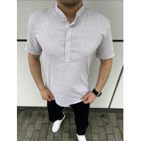 Рубашка ЛЕН мужская ARMA  M-XXL , XXL, Светло-серый