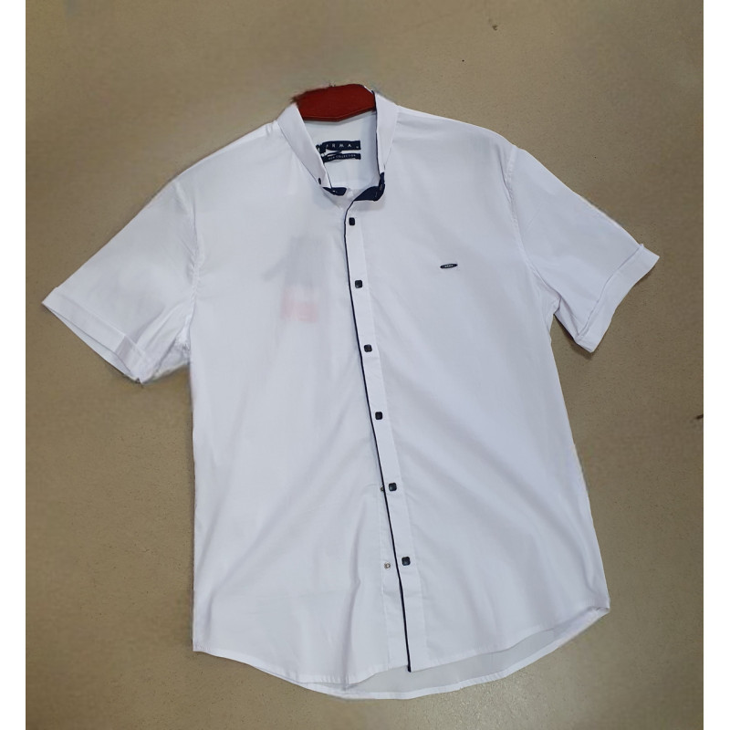 Рубашка ЛЕН мужская ARMA  M-XXL 1387, Цвет Черный, Международный размер L, Размер мужской одежды (RU) 48