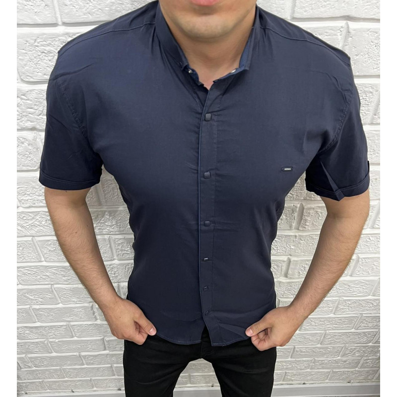 Рубашка  мужская Varetti короткий рукав , M, Темно-синий