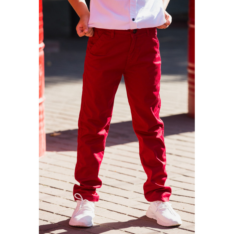 Брюки Musti для мальчика 2-6 лет , 92, Бордовый