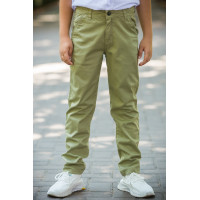 Брюки MUSTI для мальчика 7-11 лет , Оливковый, 122