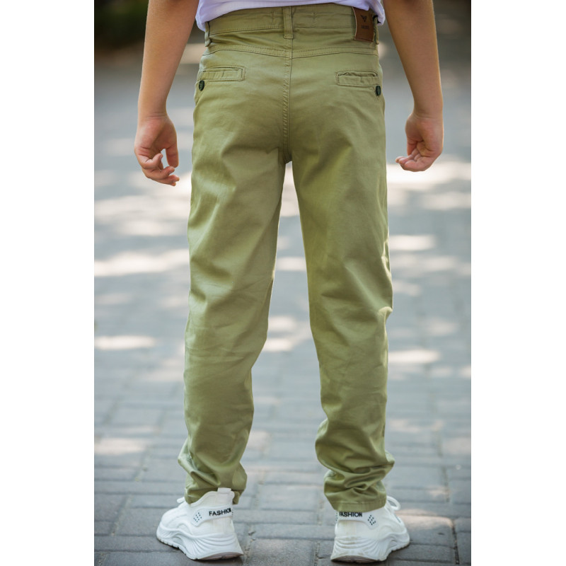 Брюки MUSTI для мальчика 7-11 лет , Оливковый, 122