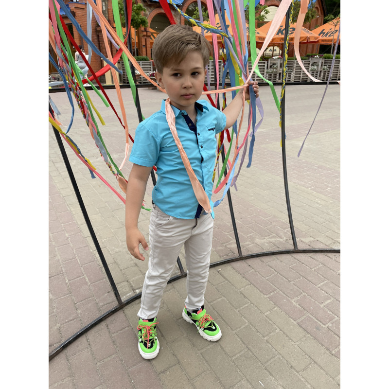 Брюки MUSTI для мальчика 2-6 лет , 92, Мята